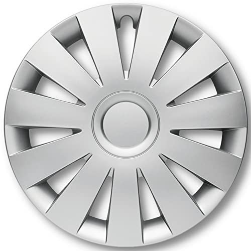 Albrecht tapacubos 16 pulgadas plata para llantas de acero - Tapacubos Strike de plástico con barnizado - Duradero en el embalaje original de Albrecht - Fabricado en la Europa