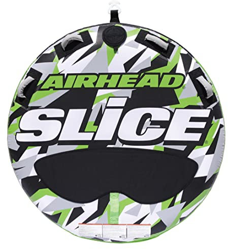 Airhead Kwik-TEK AHSSL-22 Slice Aufblasbarer Doppelfahrer Schleppbar, grün camo, Standard