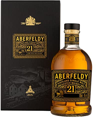 Aberfeldy 21 Year Old Single Malt Scotch Whisky, 40 % vol., 70 cl / 700 ml, Whisky premium vieilli dans quatre types de fûts