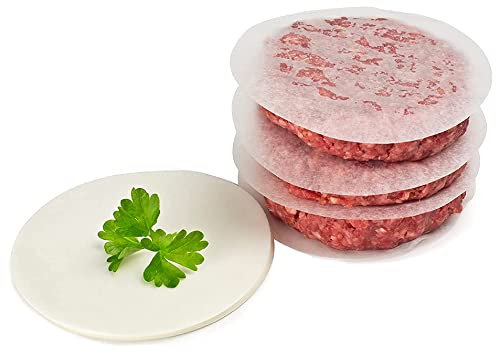 Andrew James Non Stick Burger Wax Discs - Pack of 100 Paper Wax Disks | Patty Papers for Use with Andrew James Burger Press | Separate, Freeze and Store Burgers, Cheese and Chilled Meats