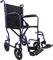 Aidapt Folding Lightweight Attendant Propelled Steel Wheelchair with Brakes, Lap Strap, Removable Foot Rests. Ideal for Every Day Use Indoors and Outside