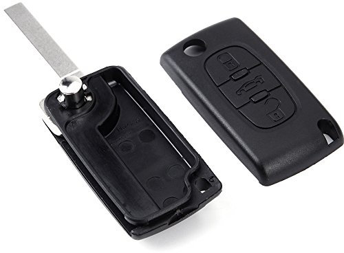 3 Botones Carcasa de Mando Key Llave Coche para Peugeot 407/407 SW