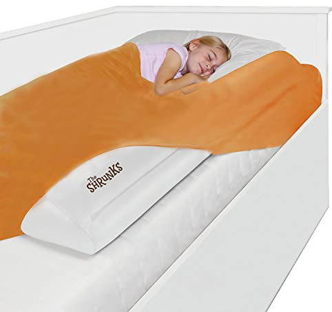 The Shrunks® aufblasbarer Bettrand - Rausfallschutz für Kinder ab 2 Jahren - Zu Hause oder auf Reisen, Weiß, Einzelpackung für eine Bettseite 122x18x5 cm