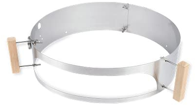 MOESTA-BBQ 10063 Smokin' PizzaRing, Für Grills Ø 60 cm, mit Thermometer | Perfekte Pizza vom Kugelgrill, kompatibel mit Weber, Rösle und Napoleon, für Flammkuchen, Brot und Teigwaren, hitzebeständig
