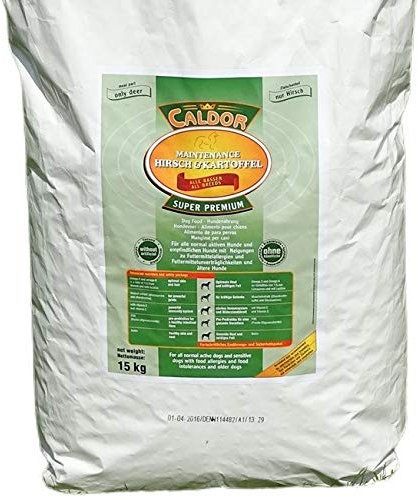 15 kg Caldor Maintenance Hirsch - Kartoffel | getreidefreies Hunde Trockenfutter | Hundefutter ohne Getreide