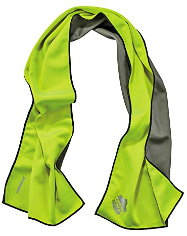 Ergodyne Chill Its 6602MF Kühlendes Handtuch, weiches Mikrofaser-Material, UPF 50+, Limettengrün (104 x 25 cm)