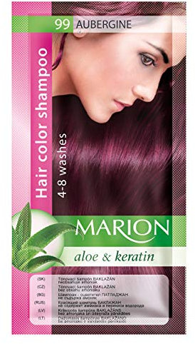 Marion Haarfärbe-Shampoo im Beutel, semi-dauerhafte Farbe, Haltbarkeit 4 bis 8 Wäschen, mit Aloe und Keratin