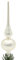 Dekohelden24 Lauschaer Christbaumschmuck - Christbaumspitze Satin Silber Uni, 24 cm