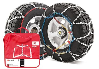 J-4X4 – Kit 2 Schneeketten für 4x4 und SUV Größe 360, für Reifen: 185/75_R14; 185/80_R14; 185/_R14; 195/70_R14; 195/75_R14; 205/70_R14; 195/195/195/70_R14; /60_R 16