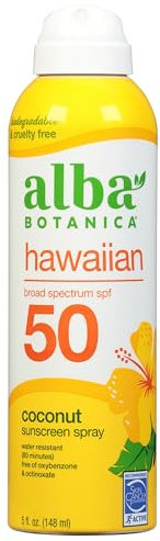 Alba Botanica Hawaiian, Coconut Spray Sunscreen SPF 50, 6 Ounce by Alba Botanica