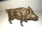 arterameferro Wildschwein aus Bronze Statue beweglich ideal als Geschenk