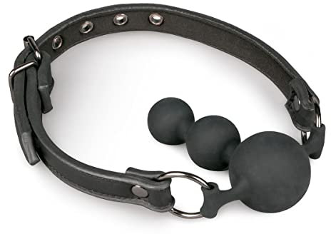 EasyToys Fetish Collection - Gag Ball mit Dildo - 10 cm - Schwarzer Mundknebel - Bestimmen Sie, wann Ihr Partner sprechen kann - Sei die Domina oder Dominus