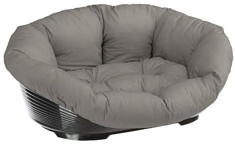 Ferplast Hundebett Hundesofa Katzenbett Hundematte Sofa' 10 Kunststoffkorb mit Waschbarem Gepolstertem Hundekissen, 96 x 71 x h 32 cm.