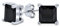 Schwarze Quadratische Zirkonia Prinzessschliff CZ Ohrstecker Für Damen Und Herren .925 Sterlingsilber