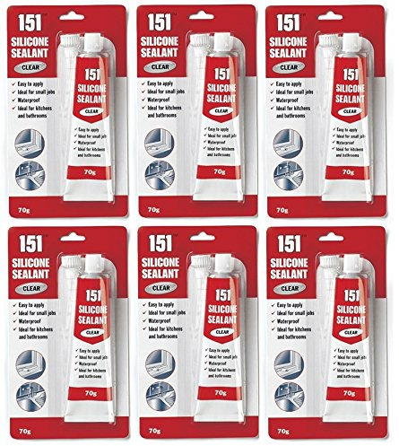 6 x Clear Silicone Sealant