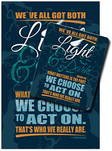 1art1 Inspiration, We've All Got Both Light and Dark Inside US 1 Kunstdruck Bild (120x80 cm) + 1 Mauspad (23x19 cm) Geschenkset