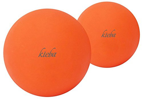 Kieba Massage Lacrosse Bälle für myofasziale Entspannung, Triggerpunkt-Therapie, Muskelknoten und Yoga-Therapie, Set mit 2 festen Bällen (2 orange)