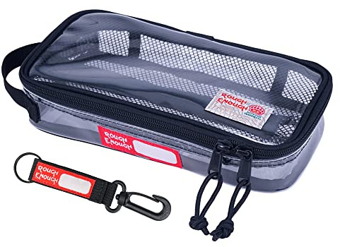 Rough Enough TSA Approved Clear Toiletry Bag Travel Toothbrush Case Shaving Kit Bag Organizer Pouch for Men Women