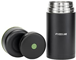 thermos FOOD JAR | LUNCH thermos SOUP thermos | LUNCH container | food CANISTER | VACCUM thermos | STAINLESS steel WIDE mouth VACCUM insulated COMET: BLACK 1000ml ROCKLAND OUTDOOR
