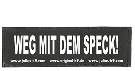 Interchangeable Patches, 1 pair, WEG MIT DEM SPECK!, Size: Small, Black