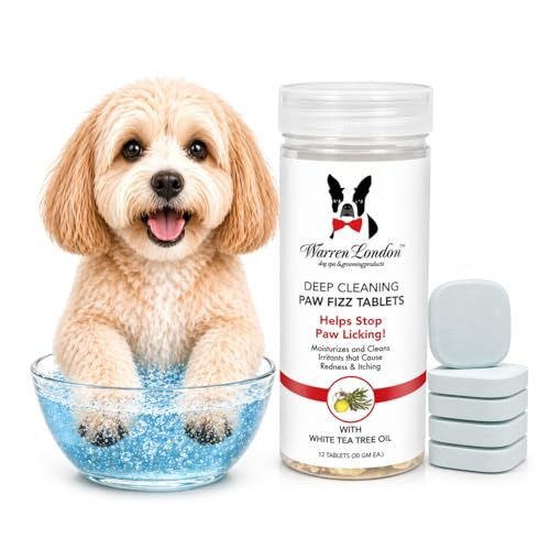 Warren London Deep Cleaning Paw Fizz Tablets, 12 count (Pack of 1)