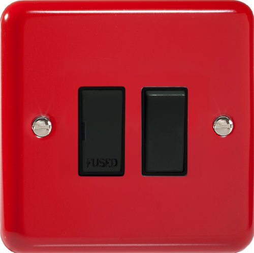 Varilight 13A Switched Fused Spur Pillar Box Red
