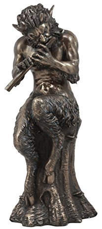 Gifts & Decor Ebros griechische Göttlichkeit Gott der Wälder und Berge Satyr Statue männlicher Begleiter von Pan und Dionysius Skulptur