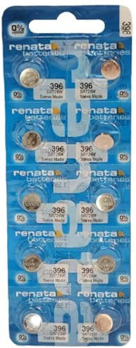 RENATA 396 Battery, Watch, Single Cell, Silver Oxide, 32 mAh, 1.55 V, SR59, Pressure Contact, 7.9 mm (1 piece)