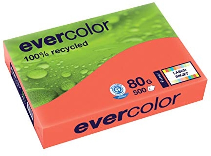 Kopierpapier Evercolor lachs, A4 80 g/qm, aus 100 % Altpapier
