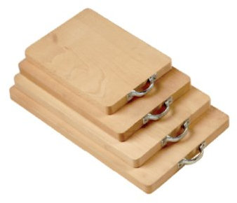 Panetta Casalinghi Beech-Wood Tagliere con Manico in Metallo, Beige, 25 x 18 x 2.2 cm, Legno, Beige, 30 x 20 x 2.2 cm