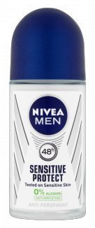 Nivea for Men Sensitive Protect 48 Hr. Anti-perspirant Roll-on Deodorant. 50 Ml. (Pack of 3) by Nivea