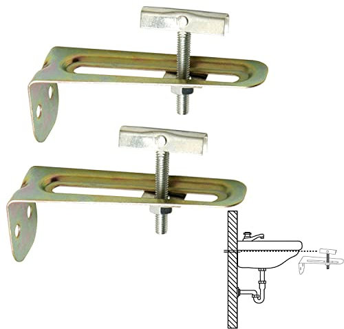 Wolfpack 4041600 Lot de 2 équerres pour lavabo 10 cm