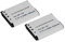 2X Akku NP-110 für Casio Exilim EX-Z2000, EX-Z2300, EX-Z3000, EX-ZR10, EX-ZR15, EX-ZR20
