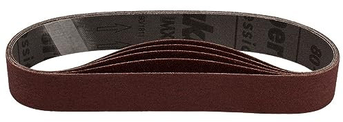 5 BANDES ABRASIVES MAKITA 30X533 MM GRAIN 80 POUR BOIS MÉTAL -P-36697