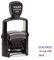 Trodat Professional Dater 5430 Datumstempel mit 2farbigem Kissen blau/rot + Wunschtext, Stempeltext:G E N E H M I G T