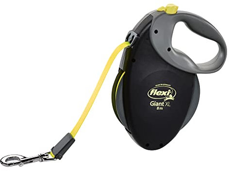 flexi Giant XL Hundeleine, einziehbar, Größe XL, 7,9 m, Schwarz/Neonfarben