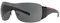 Prada Linea Rossa Women's 02l Glossy Black Frame/Grey Lens Rimless Sunglasses