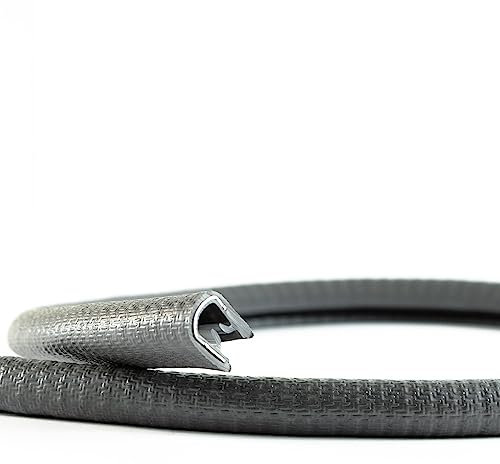 EUTRAS [50m] Kantenschutz 1-4,5 mm grau-anthrazit – hält ohne Kleber – perfekt für Bleche und Arbeitsschutz – schützt und entschärft Kanten – Industriequalität Made in Germany