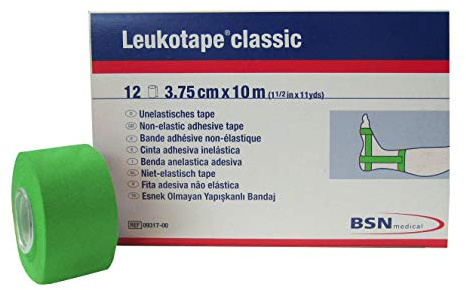 BSN medical Leukotape classic, Tapeverband 3,75cmx10m, 12 Rollen grün