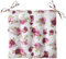 wometo Sitzkissen Stuhlkissen 40x40 Oeko-TEX - Landhaus Rosen-Motiv rosa pink weiß mit Bändern/Schleifen für Indoor und Outdoor