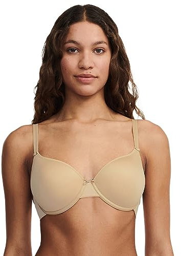 Chantelle Women's Basic Invisible Smooth Custom Fit Bra, Opaque, Beige, 38C