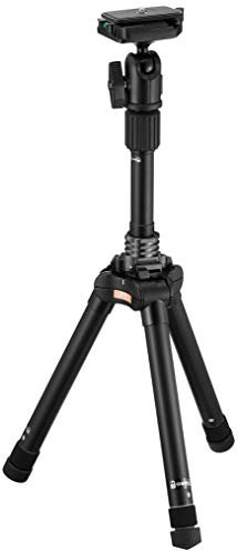 Velbon UT 43D II Aluminium Dreibein-Stativ inkl. QHD-43D Kopf (Höhe 155,8 cm, Belastbarkeit 3 kg) UT-43DII + QHD43D Schwarz