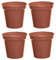 4 x 20cm 8 Plastic Terracotta Cultivation Plant Pots for Garden & Flowers