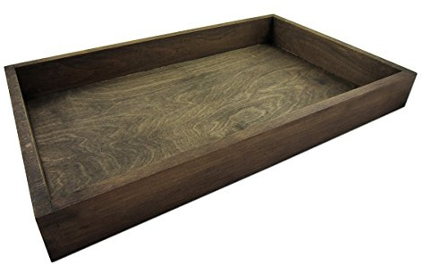 GREEN24 Gewächshaus Style-Box Dunkelbraun GK5331D - Birke Massivholz dunkel gebeizt - Holzkasten für Bewässerungswanne + Topfplatten/Anzuchtsets/Hydroponik Zimmer-Gewächshäuser