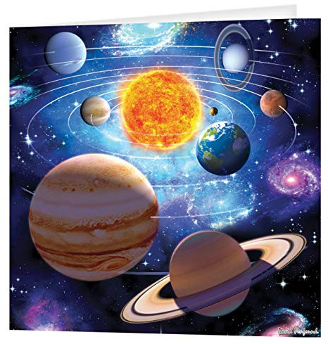 3D LiveLife tarjeta de felicitación usted está aquí, la tarjeta lenticular 3D del espacio colorido de Deluxebase, para cualquier ocasión y edad. ¡Ilustraciones originales autorizadas del artista