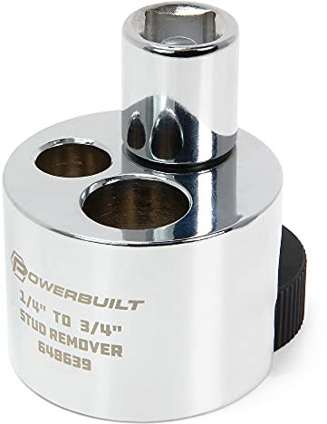 Powerbuilt Outil d'extraction de Goujons, pour enlever Les écrous de 6,35 mm à 1,9 cm, Les Goujons cassés ou saisis, Les boulons endommagés - 648639, Argent
