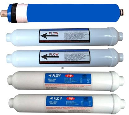 The Water Filter - Set di filtri di ricambio annuali con membrana per 100GPD 3 stadi di osmosi inversa acquario sistema di filtraggio dell'acqua tropicale pesce discus 100GPD