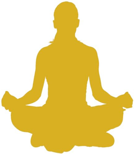 Samunshi® Autoaufkleber Yoga Padmasana Aufkleber 60 x 51cm goldmetalleffekt