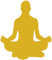 Samunshi® Autoaufkleber Yoga Padmasana Aufkleber 60 x 51cm goldmetalleffekt