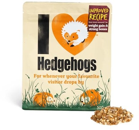 Hedgehog Food Semi Moist 500g - Jacobi Jayne® I Love Hedgehogs™ - Tasty, Rich and Healthy Nutritious Food for your Garden Adults & Baby Hedgehogs Bones and Teeth